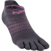 Injinji Women's Run Lightweight No-Show Charcoal