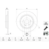 Bosch Bromsskiva 0 986 479 H57