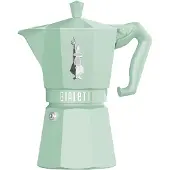 Bialetti Moka Exclusive, Mokabryggare, Grön, Gjuten aluminium, 6 koppar, Termoplast, 1 styck
