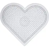 Creativ Company Transparent platta med hjärtpärlor - 15x18cm