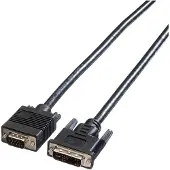 Roline VGA Anslutningskabel VGA 15-polig Kontakt, DVI-A 12+5-polig Kontakt 3.00 m Svart 11.04.5430 Skärmad VGA-kabel