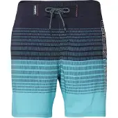 KOROSHI Badshorts turkos / korall / svart / vit