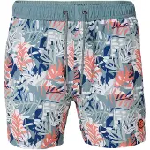 KOROSHI Badshorts mint / pastellgrön / korall / vit