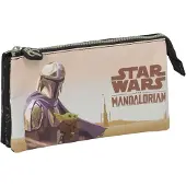 Big Buy Cooking Triple The Mandalorian This Is The Way Pencil Case Beige Man