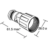 BULGIN PX0800 Rundkontakt Kontakt hane inbyggd Serie (rundkontakt): PX08 1 st