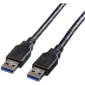 Roline USB-kabel USB 3.2 Gen1 USB-A kontakt, USB-A kontakt 1.80 m Svart Skärmad 11.02.8970