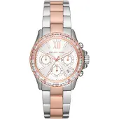 Michael Kors MK7214 Everest Chronograph White Dial Two Tone Ladies Watch