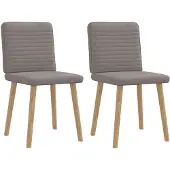 vidaXL Matstolar 2 st taupe tyg