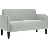 vidaXL Loveseat soffa ljusgrå 109 cm sammet