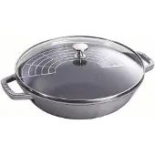 Staub wok pan, 30 cm, 4,4 L grey