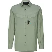 Klättermusen - Vandringskläder - Syn LS Shirt M's Green Lake för Unisex - Storlek XL - Grön