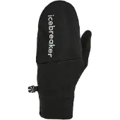 Icebreaker - Skidhandskar - U Merino 200 Oasis Convertible Mittens Black för UnisexUll - Storlek XL - Svart