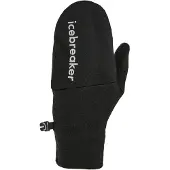 Icebreaker - Skidhandskar - U Merino 200 Oasis Convertible Mittens Black för UnisexUll - Storlek S - Svart