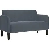 vidaXL Loveseat soffa mörkgrå 109 cm sammet