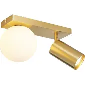 QAZQA Modern taklampa mässing 2-lampor lutbar - Lesly