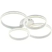 QAZQA Taklampa vit inkl. LED 3-stegs dimbar 4-ljus - Navara