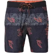KOROSHI Badshorts grå / orange / svart