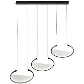 VIOKEF Pendellampa Adele, Svart, Vardagsrum / matsal, Aluminium / grå / zink, Modern