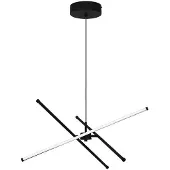VIOKEF Pendellampa Sandy, Svart, Vardagsrum / matsal, Aluminium / grå / zink, Modern