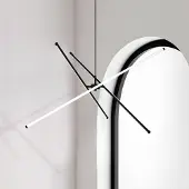 VIOKEF Pendellampa Sandy, Svart, Vardagsrum / matsal, Aluminium / grå / zink, Modern