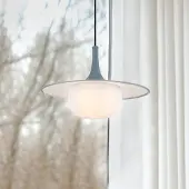 VIOKEF Hänglampa Fred, Aluminium / grå / zink, Vardagsrum / matsal, Syntetmaterial, Modern, Pendellampa