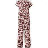 Vila Jumpsuit 'VIGRAF' rostbrun / vit