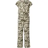 Vila Jumpsuit 'VIGRAF' ecru / mörkgrön