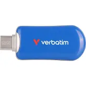 Verbatim 30233, 128 GB, USB Type-C, 3.2 Gen 1 (3.1 Gen 1), 100 MB/s, Utan skyddshatt, Blå