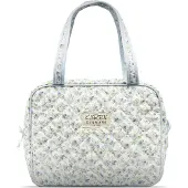 Ginza.se Karen - Large toilet bag with handle - Blue small flowered quilt - Large