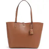 Ralph Lauren för kvinnor. 431795329002 Vändbar tygkasse Mediumbrun vändbar väska -28x40,6x12,7cm (OSFA), Casual, Polyuretan