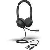 Jabra Evolve2 30 SE On-ear headset Sladd Stereo Svart Brusreducering för mikrofon, Brusreducering Headset Telefon