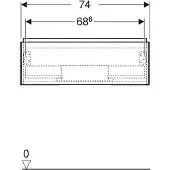 Geberit Bänkskåp ONE 1 låda 74x26,6x47 mått