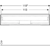Geberit Underskåp ONE 1 låda 118,4x26,6x47 valnöt