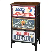 Max Home Vintage-retro Byrå 3 Lådor