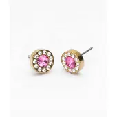 Blomdahl Golden Titanium Brilliance Halo 8 mm, Crystal/Rose