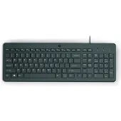 HP 150 trådat tangentbord, Fullstor (100 %), Kabel, USB, Svart