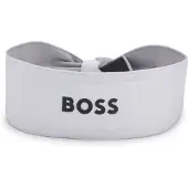 BOSS Sports headband in stretch twill with printed logo