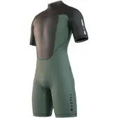 Mystic Brand Flatlock 3/2mm Kortärmad Shorty Med Dragkedja Bak