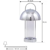 LINDBY Bordslampa , Mareli, dimbara, Grå, Matsal, Metall, Modern