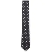 BOSS Silk-blend tie with jacquard pattern