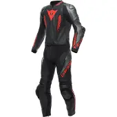 Dainese Laguna Seca 5 Herr 2-delad läderoverall Svart/Antracit/Röd 58 Herrar sort