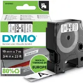 Dymo Märkband D1 19 mm, svart på vit