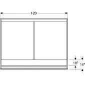Geberit Spegelskåp ONE inbyggd hylla 90x120x15 vit