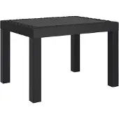 vidaXL Trädgårdsbord antracit 59x47x40 cm PP
