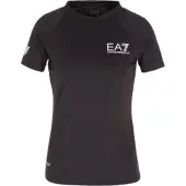 EA7 för kvinnor. 8NTT70_TJEMZ Sport T-shirt svart (XXL), Deportivo, Multisport, Polyamid, Kort ärm