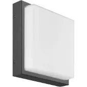 LCD LED utomhus vägglampa Ernest, Svart, Aluminium / grå / zink, Modern, LED-vägglampa utomhus