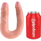 King Cock - dubbel dildo - medium - naturfärg