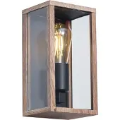 QAZQA Industriell vägglampa trätryck 26 cm IP44 - Charlois