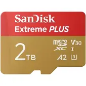 SanDisk MicroSDXC Extreme Plus 2TB UHS-I with adapter