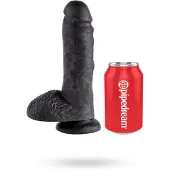 King Cock 20cm with Balls - Black